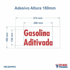Placa Acrílico Vermelho Gasolina Aditivada Para Painel de Preço - Com Iluminação - PP015 - comprar online