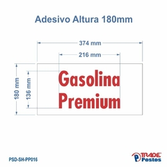 Placa Acrílico Vermelho Gasolina Premium Para Painel de Preço - Com Iluminação - PP016 - comprar online