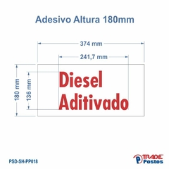 Placa Acrílico Vermelho Diesel Aditivado Para Painel de Preço - Com Iluminação - PP018 - comprar online