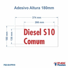 Placa Acrílico Vermelho Diesel S-10 Comum Para Painel de Preço - Com Iluminação - PP019 - comprar online