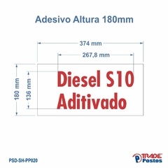 Placa Acrílico Vermelho Diesel S-10 Aditivado Para Painel de Preço - Com Iluminação - PP020 - comprar online