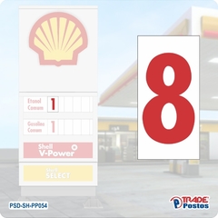 Placa Acrílico Numero 8 Para Monóilito Shell - Com Iluminação - PP054