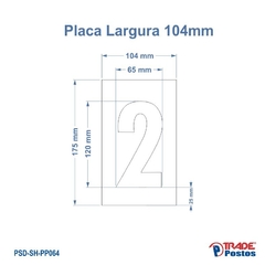 Placa Acrílica Transparente Numero 2 Para Painel Shell - Com Iluminação - PP064 - PP089 - comprar online