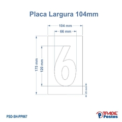 Placa Acrílica Transparente Numero 6 Para Painel Shell - Com Iluminação - PP068 - PP093 - comprar online