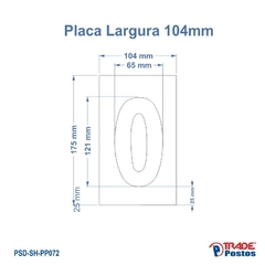 Placa Acrílica Transparente Numero 0 Para Painel Shell - Com Iluminação - PP072 - PP097 - comprar online