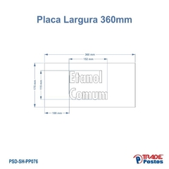 Placa Acrílico Transparente Etanol Comum Para Painel de Preço - Com Iluminação - PP076 - PP099 - comprar online