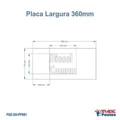 Placa Acrílico Transparente Diesel Comum Para Painel de Preço - Com Iluminação - PP081 - PP104 - comprar online
