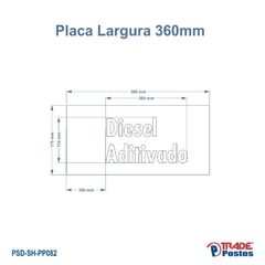 Placa Acrílico Transparente Diesel Aditivado Para Painel de Preço - Com Iluminação - PP082 - PP105 - comprar online