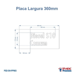 Placa Acrílico Transparente Diesel S-10 Comum Para Painel de Preço - Com Iluminação - PP083 - PP106 - comprar online