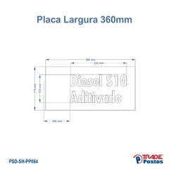 Placa Acrílico Transparente Diesel S-10 Aditivado Para Painel de Preço - Com Iluminação - PP084 - PP107 - comprar online