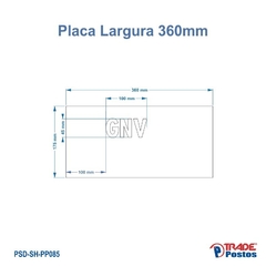 Placa Acrílico Transparente GNV Para Painel de Preço - Com Iluminação - PP085 - PP108 - comprar online