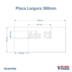 Placa Acrílico Transparente Arla 32 Para Painel de Preço - Com Iluminação - PP086 - PP109 - comprar online