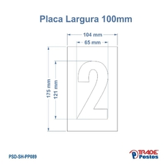 Placa Acrílica Transparente Numero 2 Para Painel Shell - Com Iluminação - PP064 - PP089 na internet