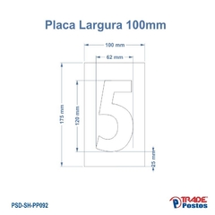Placa Acrílica Transparente Numero 5 Para Painel Shell - Com Iluminação - PP067 - PP092 na internet