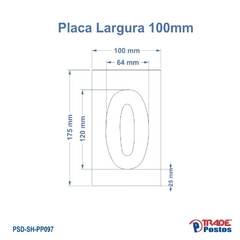Placa Acrílica Transparente Numero 0 Para Painel Shell - Com Iluminação - PP072 - PP097 na internet
