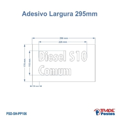 Placa Acrílico Transparente Diesel S-10 Comum Para Painel de Preço - Com Iluminação - PP083 - PP106 na internet