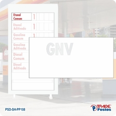 Placa Acrílico Transparente GNV Para Painel de Preço - Com Iluminação - PP085 - PP108
