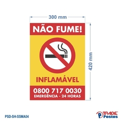 Placa Não Fume 420x305mm - SSMA04 - comprar online