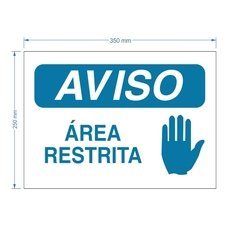 Placa PS Area restrita / PSD-TR-AV002 - comprar online