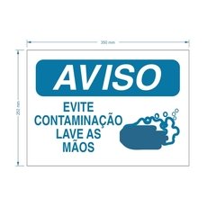 Placa PS Evite Contaminação / PSD-TR-AV007 - comprar online