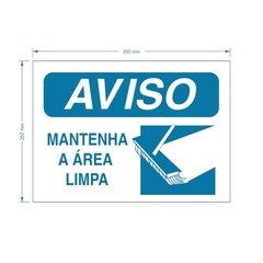 Placa PS Manter a area Limpa / PSD-TR-AV008 - comprar online