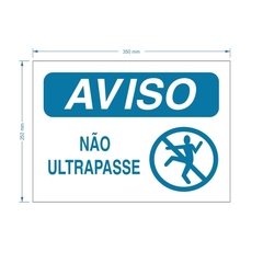 Placa PS Não Ultrapasse / PSD-TR-AV011 - comprar online