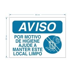 Placa PS Manter este Local Limpo / PSD-TR-AV013 - comprar online