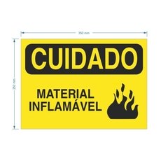 Placa PS Material Inflamável / PSD-TR-CD006 - comprar online