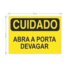 Placa PS Abra a Porta Devagar / PSD-TR-CD007 - comprar online