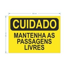Placa PS Mantenha as Passagens Livres / PSD-TR-CD008 - comprar online