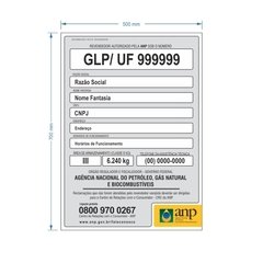 Placa GLP ANP Fundamento de Gás / PSD-TR-GLP0006 - comprar online