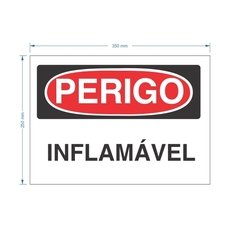 Placa PS Perigo Inflamável / PSD-TR-PE004 - comprar online