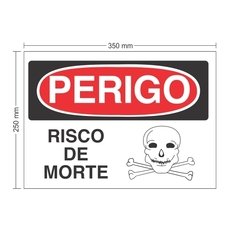Placa PS Risco de morte / PSD-TR-PE005 - comprar online
