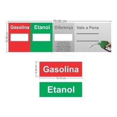 Placa Diferença entre Combustível / PSD-TR-PL0004 - comprar online
