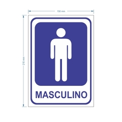 Placa PS 1mm Banheiro Maculino / PSD-TR-SN006 - comprar online