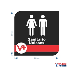 PLACA SANITÁRIO UNISSEX / PSD-VM014