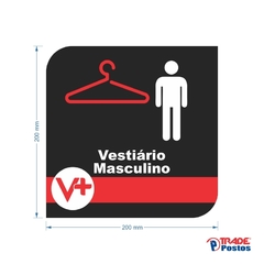 Placa Vestiário Masculino / PSD-VM010