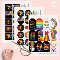 Kit Imprimible Tags y Etiquetas LGBT - LOVE en internet