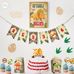 Kit Imprimible Dinosaurios Personalizado Deco y Candy Bar - comprar online