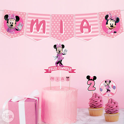 Kit Imprimible Minnie Candy Bar y Decoracion Personalizado