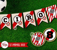 Kit Imprimible River Plate Cumple Candy Nombre Editable - comprar online