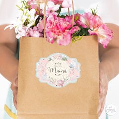 Kit Imprimible Día de la Madre Desayuno Celeste con Rosas Shabby - tienda online