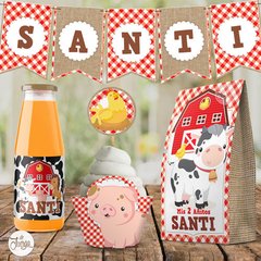 Kit Animales de la Granja Personalizado Deco y Candy Bar para imprimir en internet