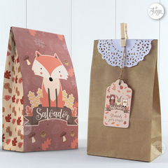 Kit Imprimible Animales del Bosque otoño Deco y Candy Bar