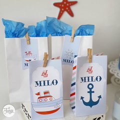 Kit Náutico Marinero Barcos Deco y Candy Bar Imprimible Personalizado - tienda online