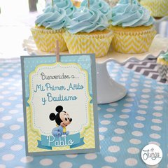Kit Mickey Baby Candy Bar Bebé Personalizado Cumpleaños, Bautismo - De Juerga Eventos