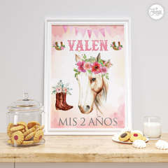 Kit Imprimible Cowgirl - Vaquera - Personalizado Deco y Candy Bar Super completa en internet