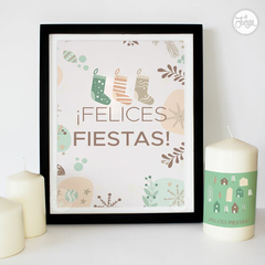 Imagen de Kit Felices Fiestas Decoración Imprimible - Soft