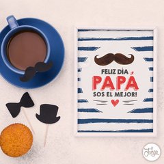 Dia Del Padre Kit Imprimible Desayuno Papá - Azul con Bigote - comprar online