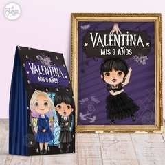 Kit Imprimible Merlina Addams Personalizado - Wednesday Addams - De Juerga Eventos